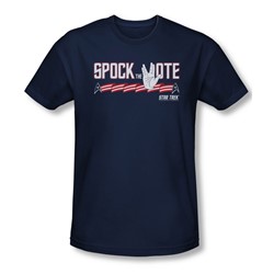 Star Trek - Mens Spock The Vote T-Shirt In Navy