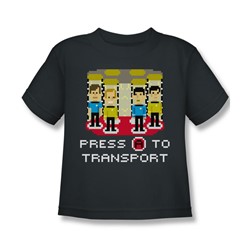 Star Trek - Little Boys Press A To Transport T-Shirt In Charcoal