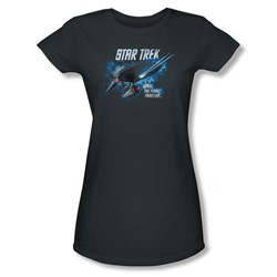 Star Trek - Womens The Final Frontier T-Shirt In Charcoal