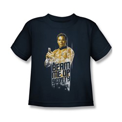 Star Trek - Little Boys Beam Me Up T-Shirt In Navy