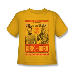 Star Trek - Little Boys Duel In The Desert T-Shirt In Gold