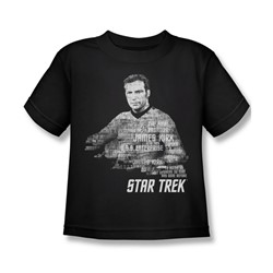 Star Trek - Little Boys Kirk Words T-Shirt In Black