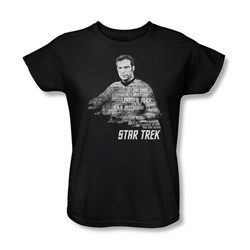 Star Trek - Womens Kirk Words T-Shirt In Black