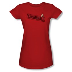 Star Trek - Womens Expendable T-Shirt In Red