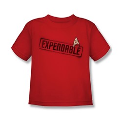 Star Trek - Little Boys Expendable T-Shirt In Red