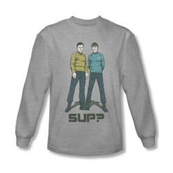 Star Trek - Mens Sup Long Sleeve Shirt In Heather