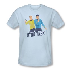 Star Trek - Mens Phasers Ready T-Shirt In Light Blue