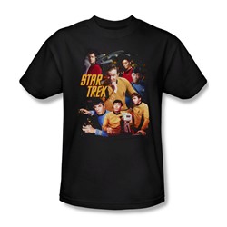 Star Trek - Mens At The Controls T-Shirt In Black
