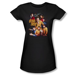 Star Trek - Womens At The Controls T-Shirt In Black