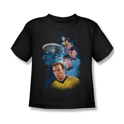 Star Trek - Little Boys Among The Stars T-Shirt In Black
