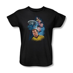 Star Trek - Womens Among The Stars T-Shirt In Black