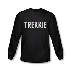 Star Trek - Mens Trekkie Long Sleeve Shirt In Black