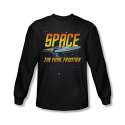 Star Trek - Mens Space Long Sleeve Shirt In Black