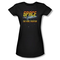 Star Trek - Womens Space T-Shirt In Black