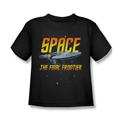 Star Trek - Little Boys Space T-Shirt In Black
