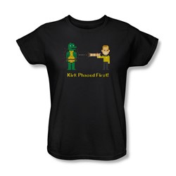Star Trek - Womens Kirk Phased First T-Shirt In Black