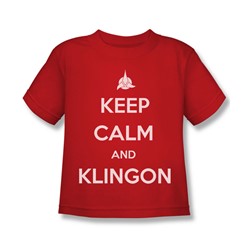 Star Trek - Little Boys Calm Klingon T-Shirt In Red