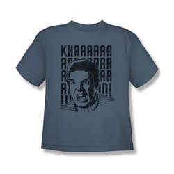 Star Trek - Big Boys Khan Yell T-Shirt In Slate