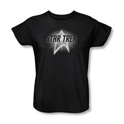 Star Trek - Womens Glow Logo T-Shirt In Black