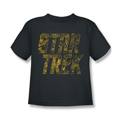 Star Trek - Little Boys Schematic Logo T-Shirt In Charcoal