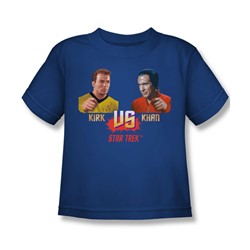 Star Trek - Little Boys Kirk Vs Khan T-Shirt In Royal