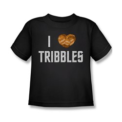 Star Trek - Little Boys I Heart Tribbles T-Shirt In Black