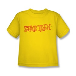 Star Trek - Little Boys Distressed Comic Logo T-Shirt In Yellow