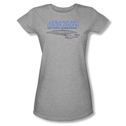 Star Trek - Womens Distressed Tng T-Shirt In Heather