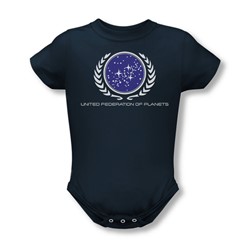 Star Trek - Infant United Federation Logo Onesie In Navy