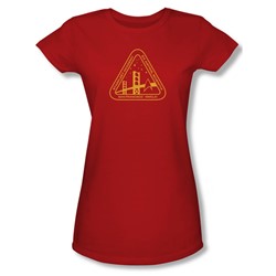 Star Trek - Womens Gold Academy T-Shirt In Red