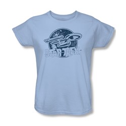 Star Trek - Womens Retro Enterprise T-Shirt In Light Blue