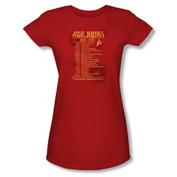 Star Trek - Womens Red Shirt Tour T-Shirt In Red