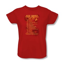 Star Trek - Womens Red Shirt Tour T-Shirt In Red