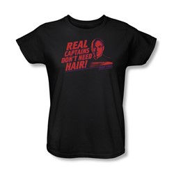 Star Trek - Womens Real Captain T-Shirt In Black