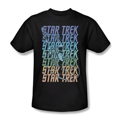 Star Trek - Mens Multi Logo Enterprise T-Shirt In Black