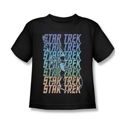 Star Trek - Little Boys Multi Logo Enterprise T-Shirt In Black