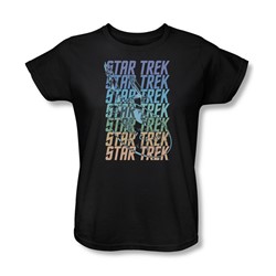 Star Trek - Womens Multi Logo Enterprise T-Shirt In Black
