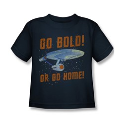 Star Trek - Little Boys Go Bold T-Shirt In Navy