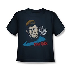 Star Trek - Little Boys He'S Dead Jim T-Shirt In Navy