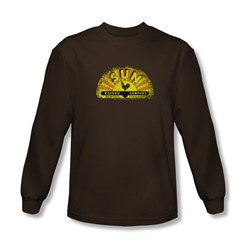 Sun - Mens Vintage Logo Long Sleeve Shirt In Coffee