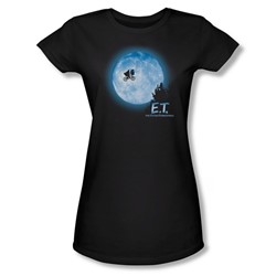 Et - Womens Moon Scene T-Shirt In Black