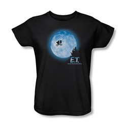 Et - Womens Moon Scene T-Shirt In Black