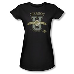 Jurassic Park - Womens Jurassic U T-Shirt In Black