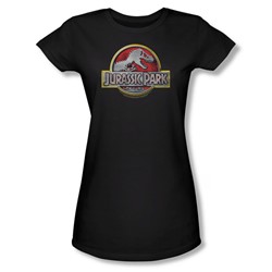 Jurassic Park - Womens Logo T-Shirt In Black