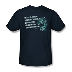Jurassic Park - Mens God Creates Dinosaurs T-Shirt In Navy