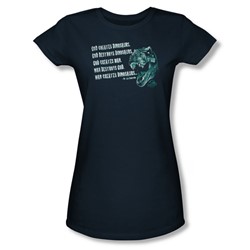 Jurassic Park - Womens God Creates Dinosaurs T-Shirt In Navy