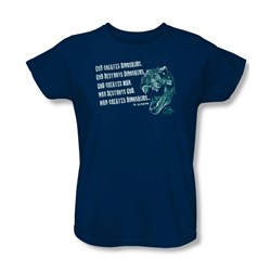 Jurassic Park - Womens God Creates Dinosaurs T-Shirt In Navy