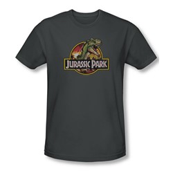 Jurassic Park - Mens Retro Rex T-Shirt In Charcoal