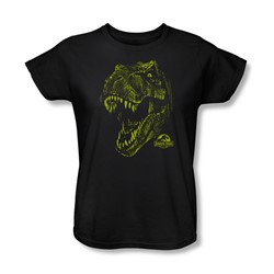 Jurassic Park - Womens Rex Mount T-Shirt In Black