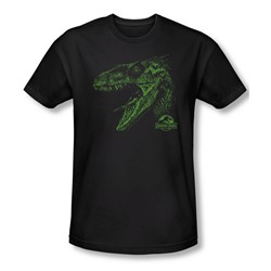 Jurassic Park - Mens Raptor Mount T-Shirt In Black